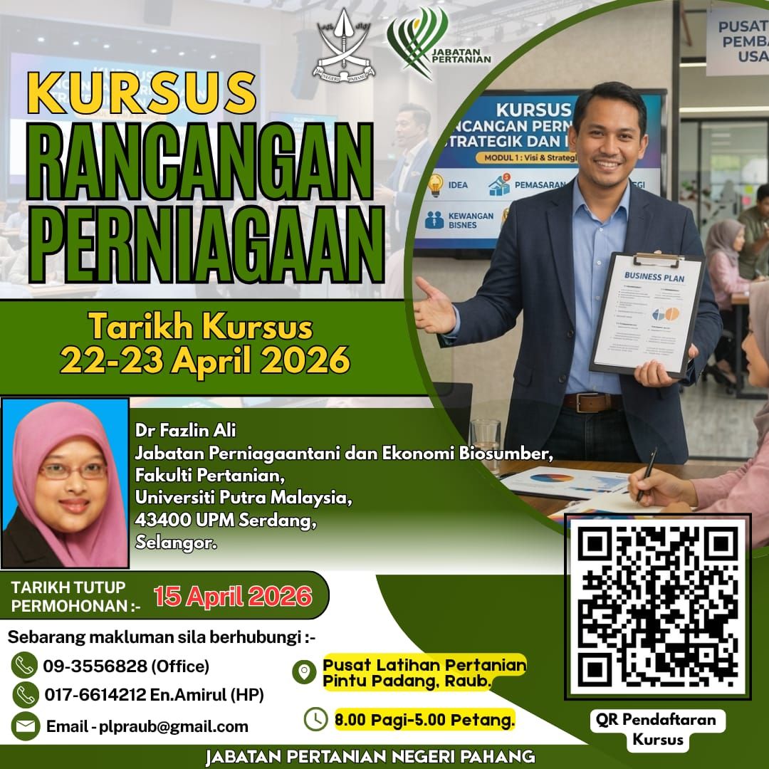 kursus rancangan perniagaan raub